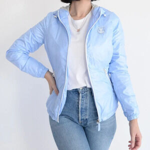 Eleven Elfs Powder Blue Lightweight Rain Puffer Zip Up  Jacket Size Small